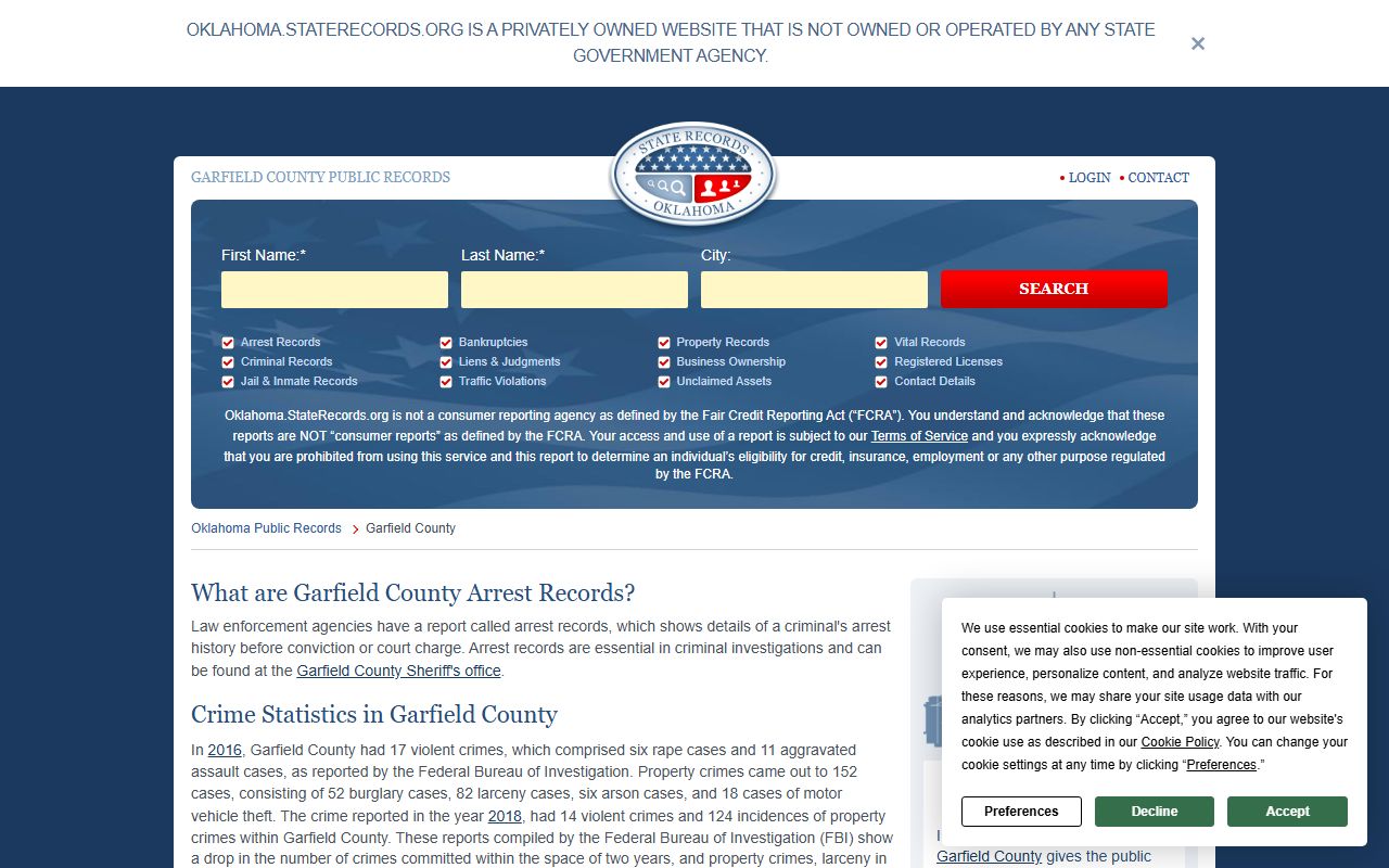 Enid residents directory court records search