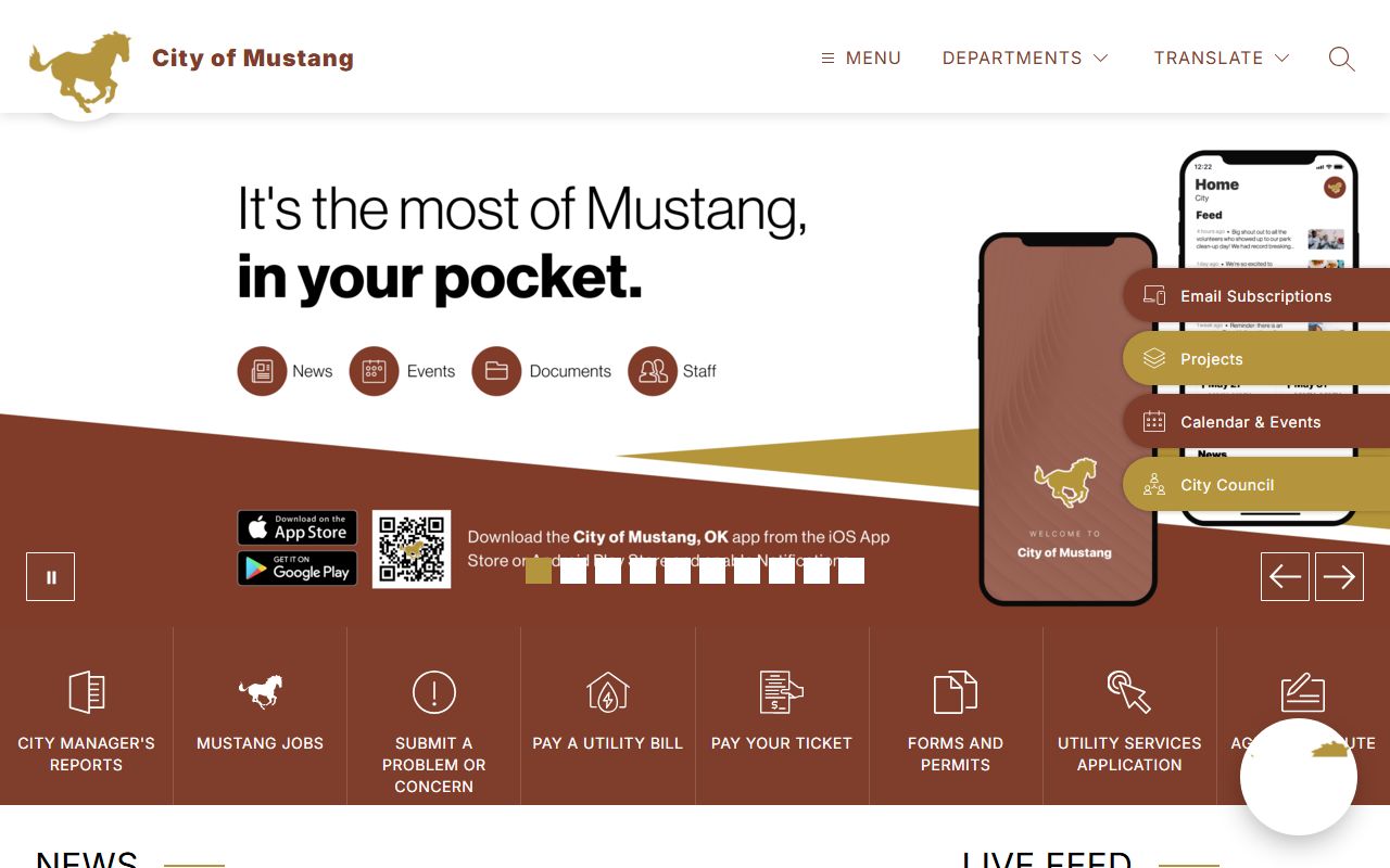 Mustang city records in the Mustang residents directory