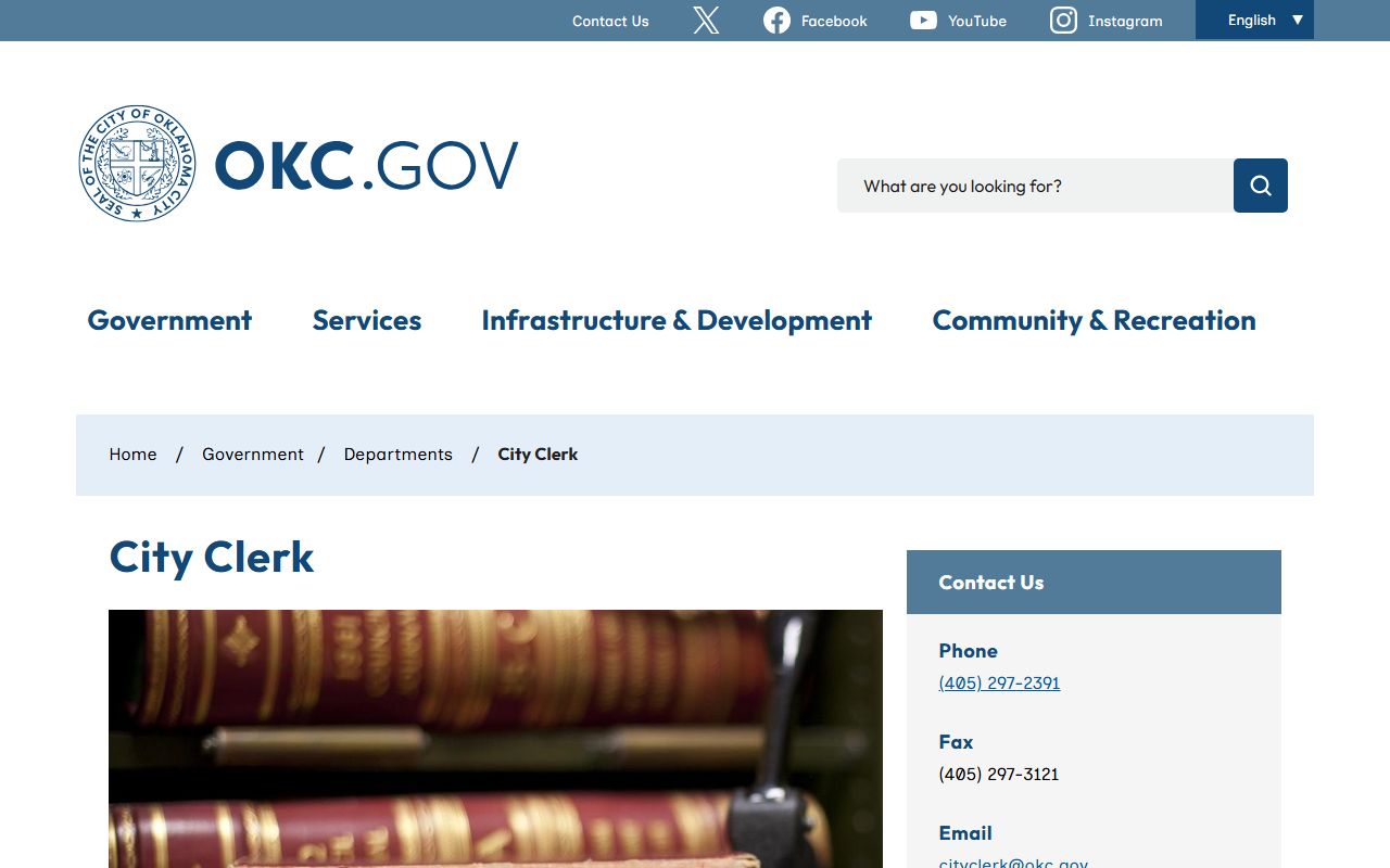 Oklahoma City residents directory city clerk records on okc.gov
