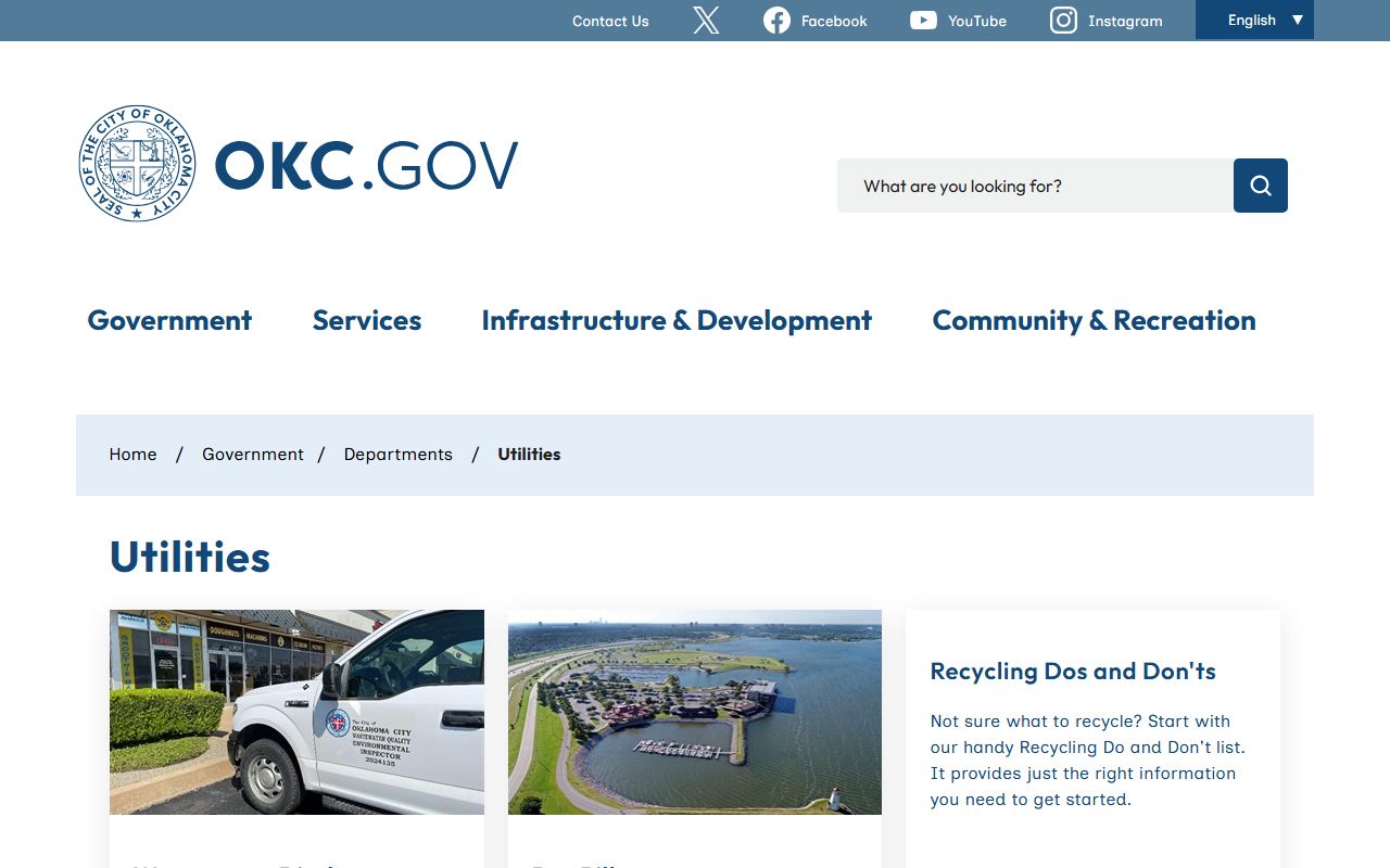 Oklahoma City residents directory utilities department records